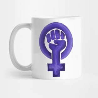 Purple Painted Feminist Symbol Mug